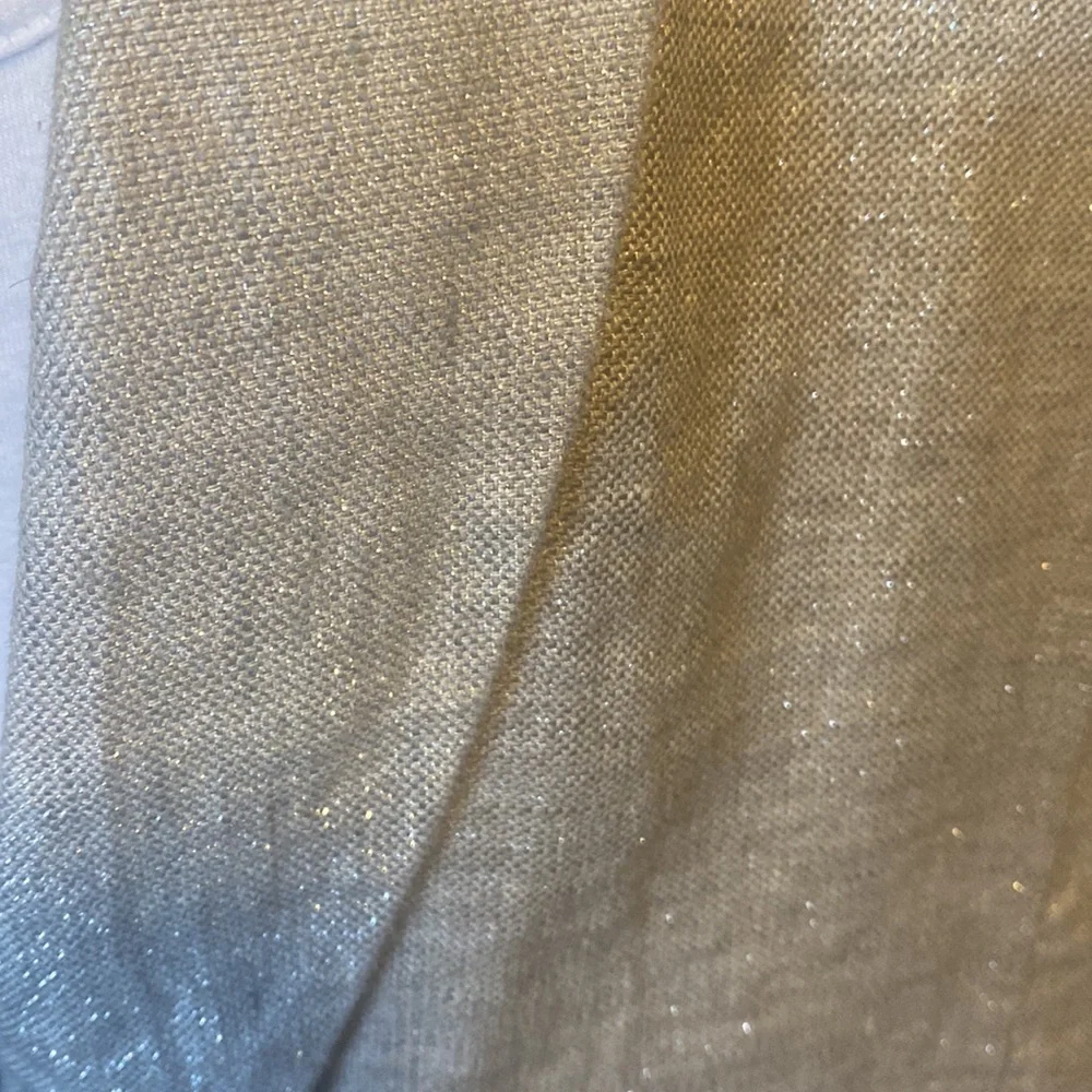 EILEEN FISHER GRAY TWINKLE LINEN WOVEN SHAWL COLLAR VEST - Picture 5 of 12